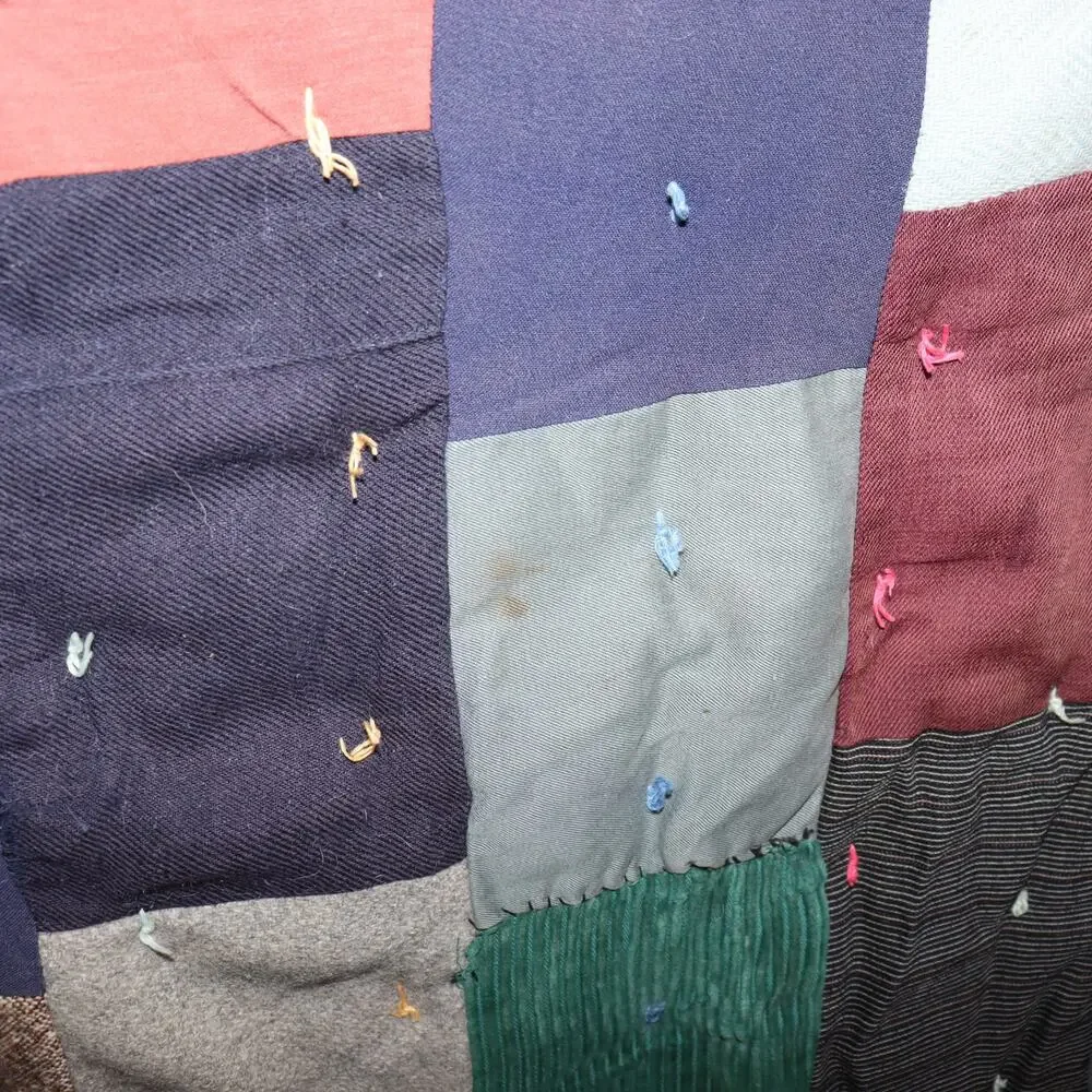 Vintage Handmade Patchwork Quilt 90x58 Heavy Cottagecore‎